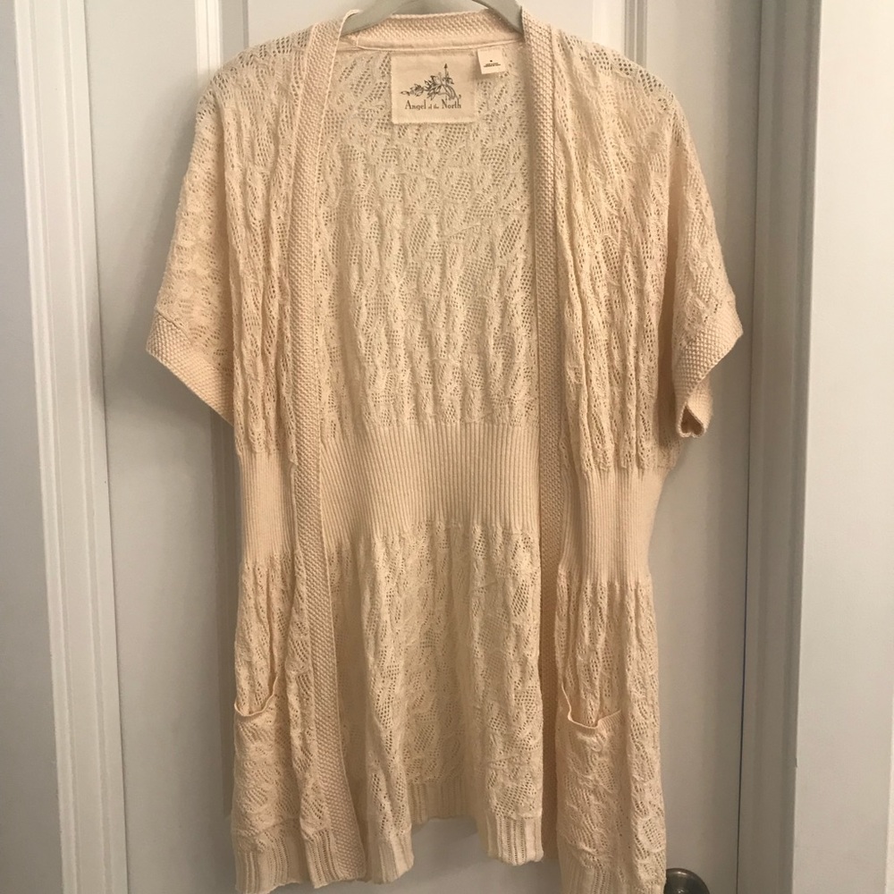 Cream cardigan/poncho from Anthropologie